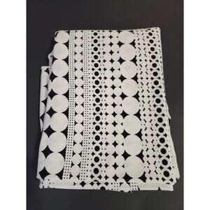 Studio Line Caravel Fabrics Samsung  Polyester Stretch Circles B&W  1 1/2 yds